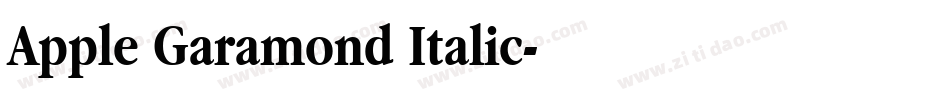 Apple Garamond Italic字体转换